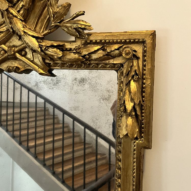 Important miroir d'entre-deux, époque Louis XVI