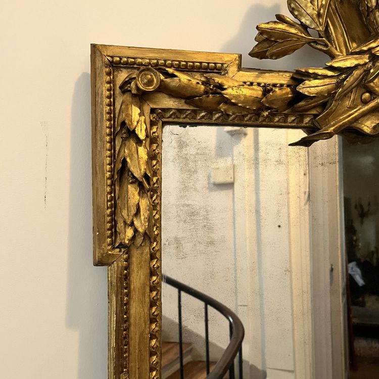 Important miroir d'entre-deux, époque Louis XVI