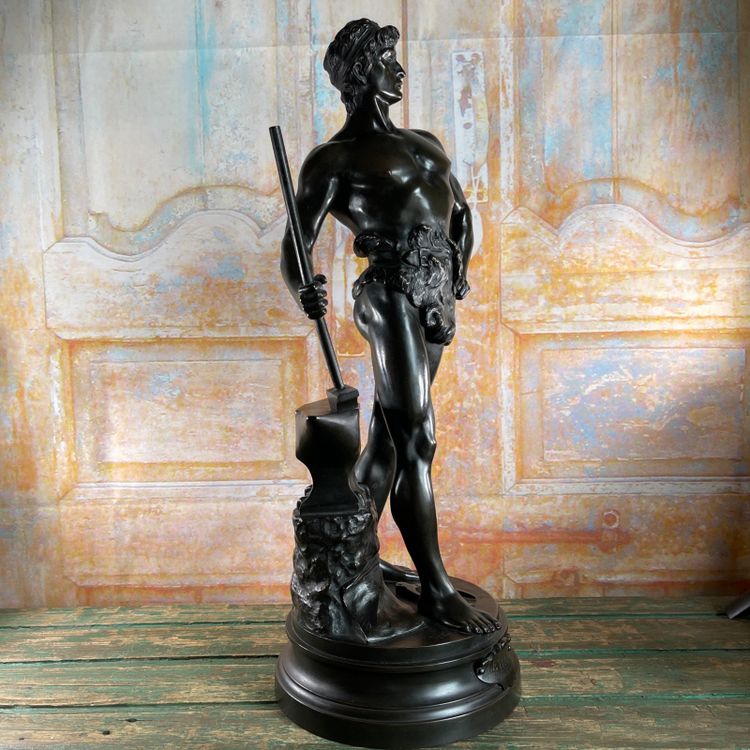 Große Bronzestatue "Die Arbeit" unterzeichnet Maurice Constant - 60 cm - Frankreich, 20. Jahrhundert