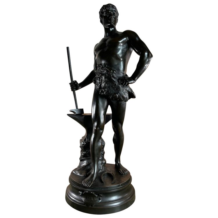 Große Bronzestatue "Die Arbeit" unterzeichnet Maurice Constant - 60 cm - Frankreich, 20. Jahrhundert