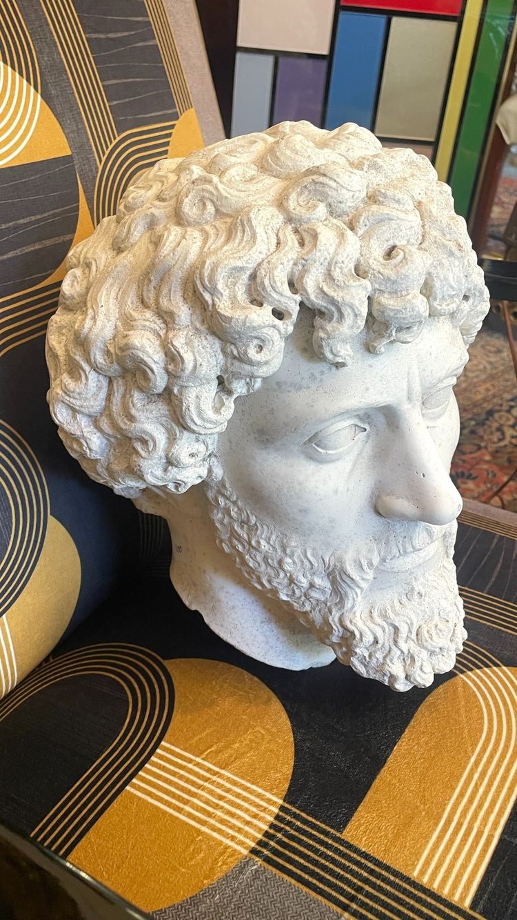 Testa in gesso, dopo Marco Aurelio (?), XIX secolo