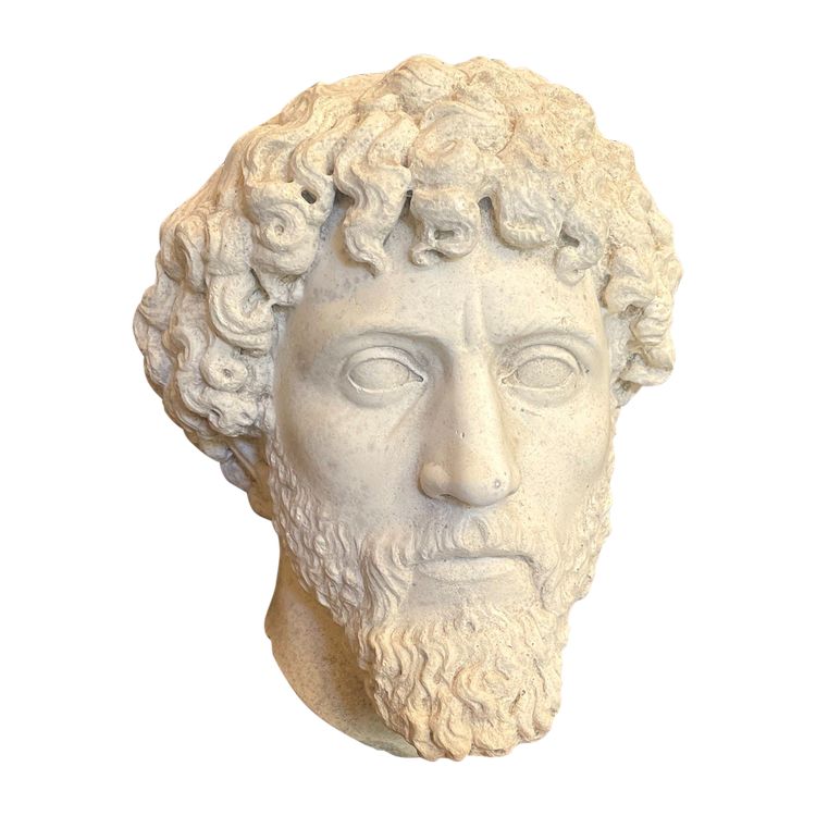 Testa in gesso, dopo Marco Aurelio (?), XIX secolo