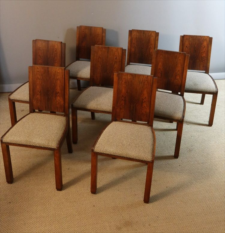 Suite de huit chaises Art Déco
