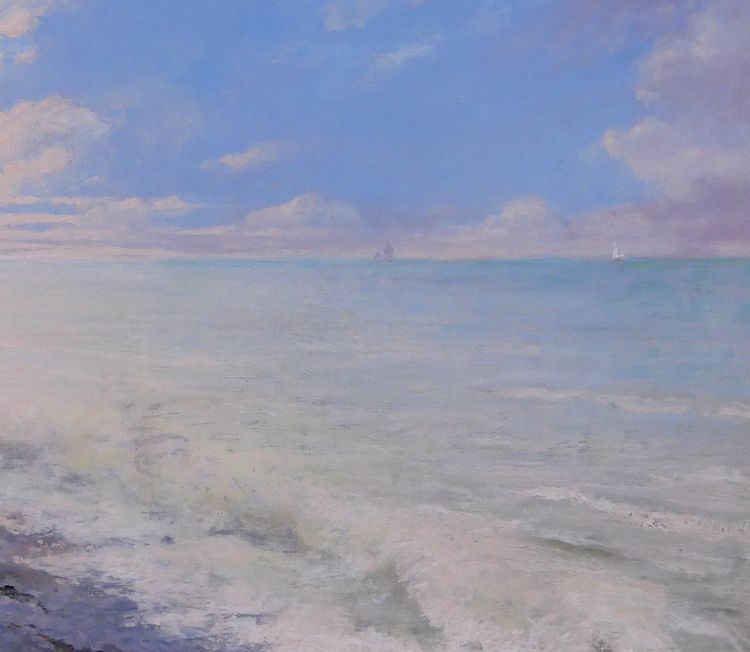 Edouard LARCHE 1855-1939 Himmelsstudie, Seelandschaft, Gemälde um 1900 Impressionismus Boudin