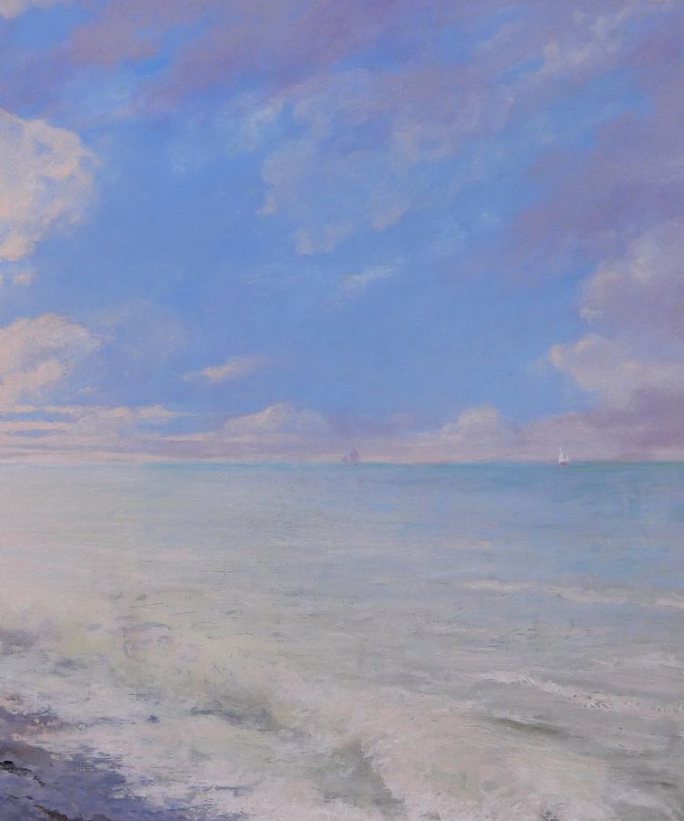 Edouard LARCHE 1855-1939 Himmelsstudie, Seelandschaft, Gemälde um 1900 Impressionismus Boudin