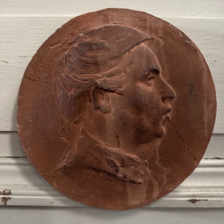 Terracotta medallion by Charles Filleul, 20th century workshop work