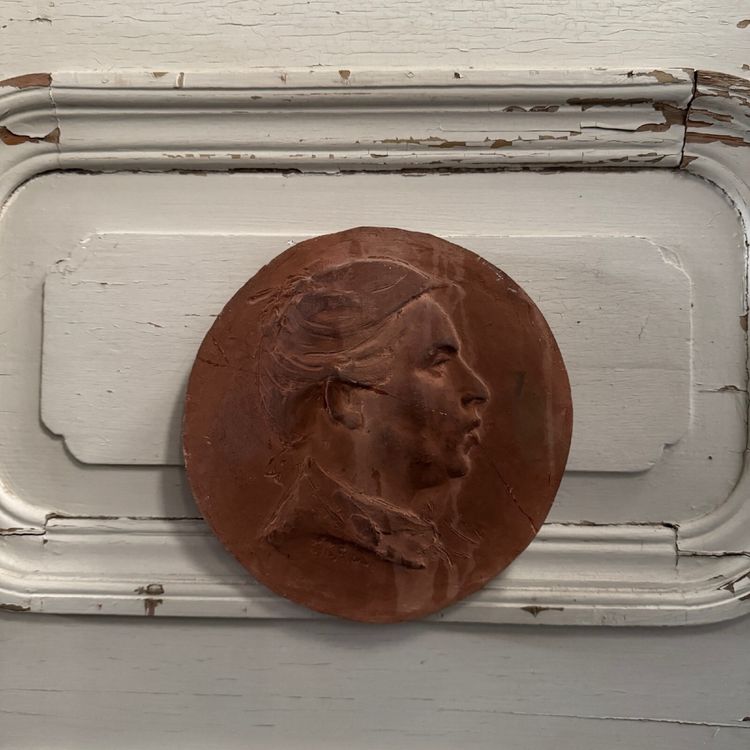 Terracotta medallion by Charles Filleul, 20th century workshop work