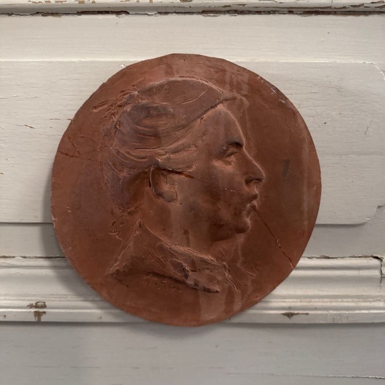 Terracotta medallion by Charles Filleul, 20th century workshop work