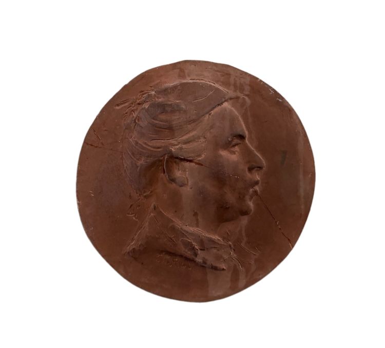 Terracotta medallion by Charles Filleul, 20th century workshop work