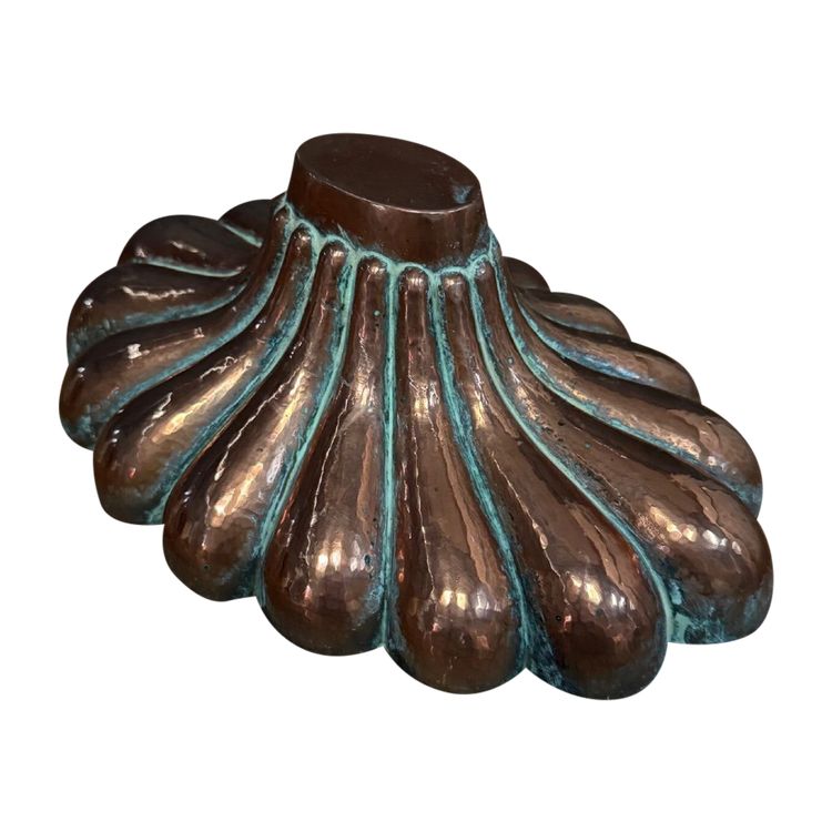 Moule à gâteau en cuivre godronné XIXe