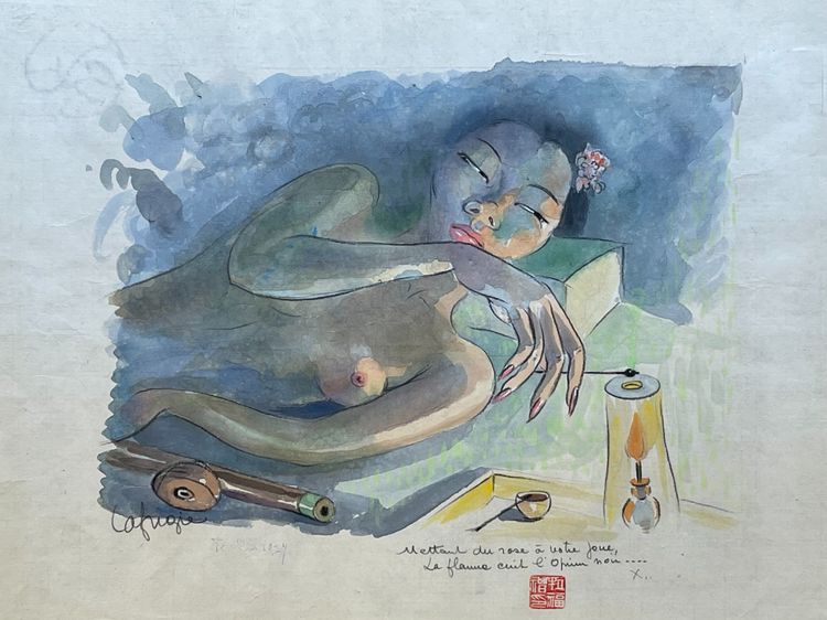 "Il fumatore d'oppio", Léa Lafugie (1890-1972)