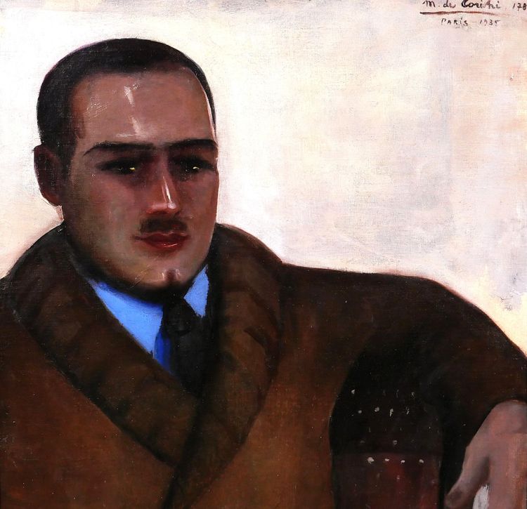 Margit de Corini 1897-1982 Ritratto di uomo a Parigi, 1935, dipinto, Art Déco Montparnasse