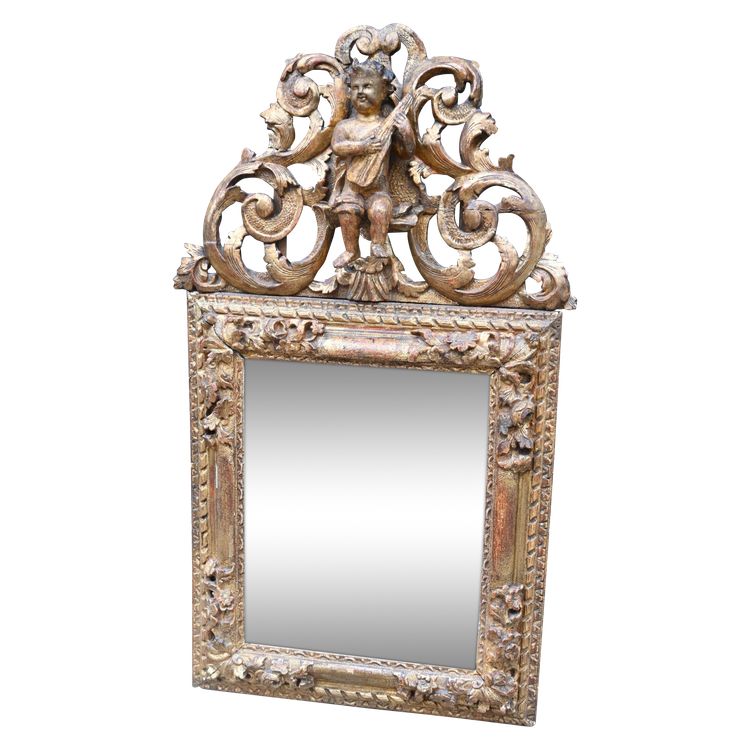 Miroir d époque Regence xviii à l amour musicien