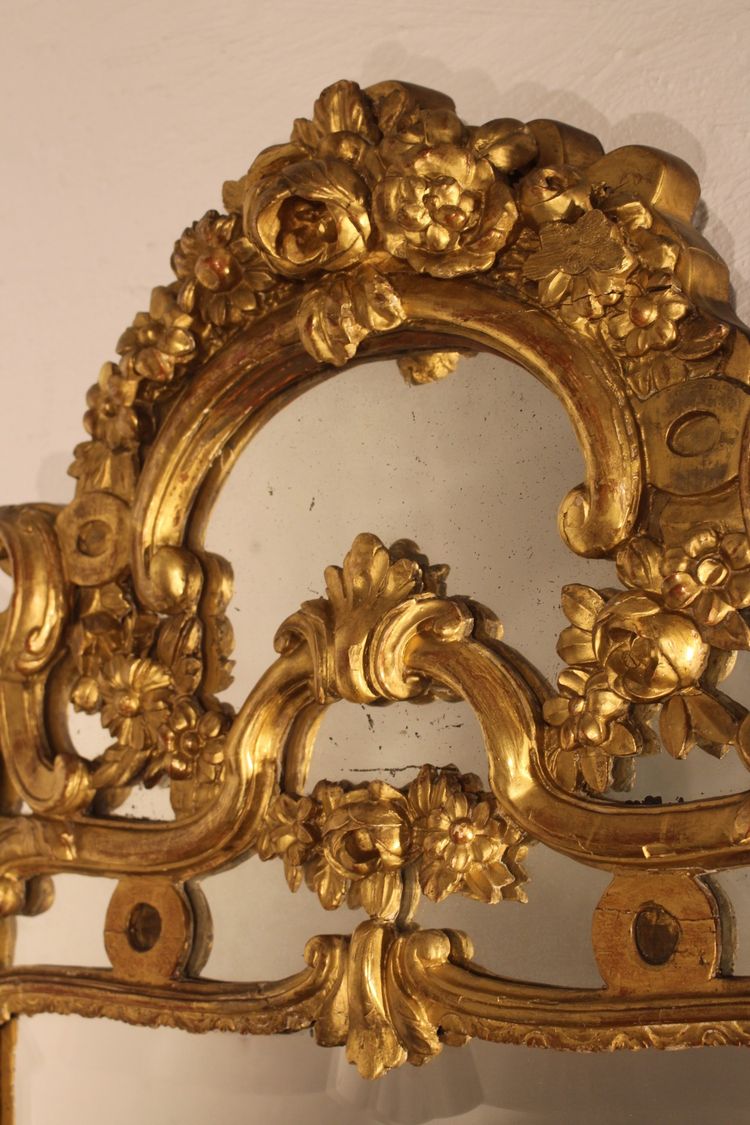 Miroir 18e siècle à parcloses