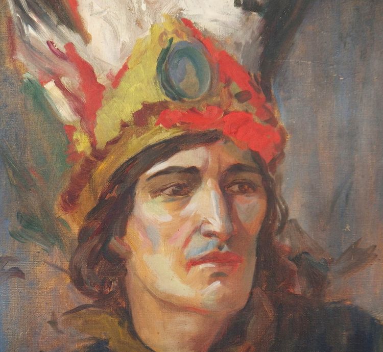 Tableau représentant un Amérindien