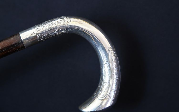 Canna da zucchero Art Nouveau, argento