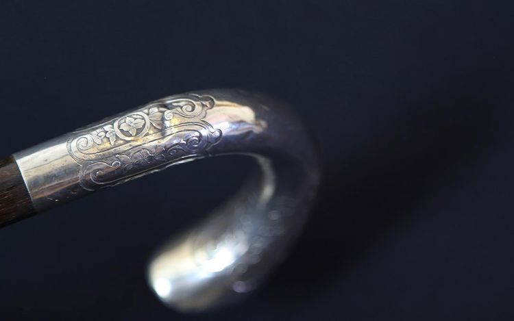 Canna da zucchero Art Nouveau, argento