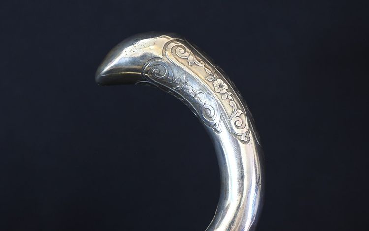 Canna da zucchero Art Nouveau, argento