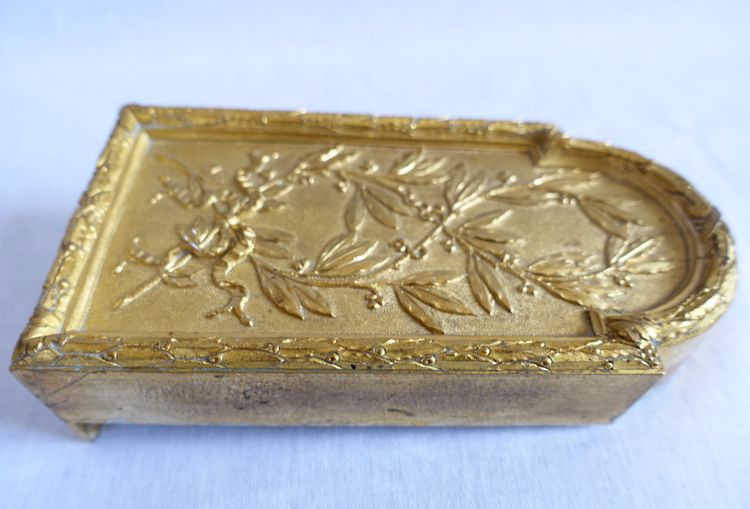 Serrure de double porte de château / hôtel particulier en bronze doré, style Louis XVI