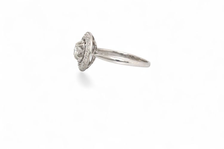 Anello con diamante Art-Deco