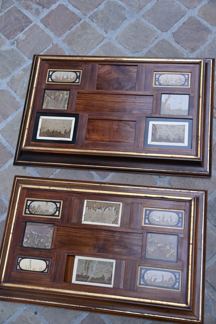 Deux rares plaques en paésine  XVII