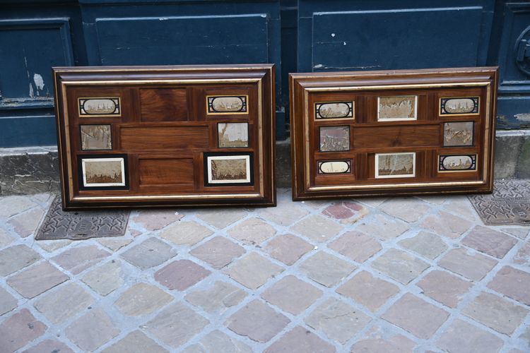 Deux rares plaques en paésine  XVII