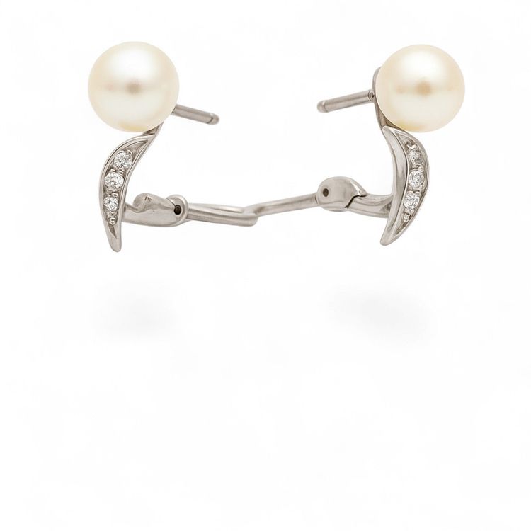 Orecchini con perle e diamanti