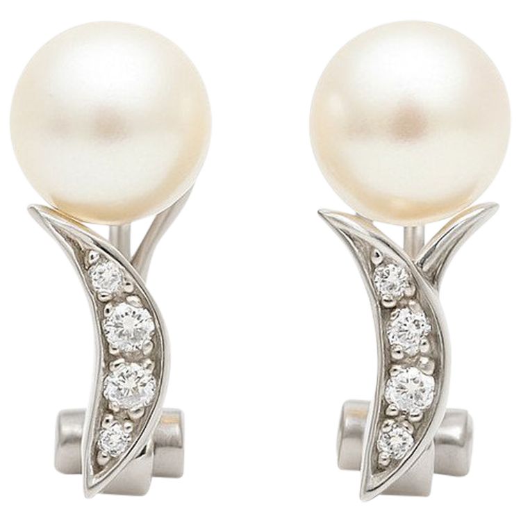Orecchini con perle e diamanti