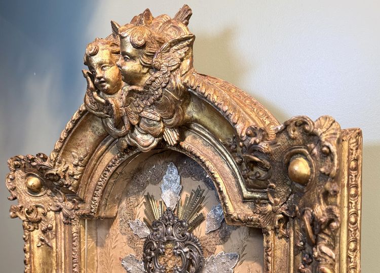 Pala d'altare barocca con 27 reliquie - 1740 ca.
