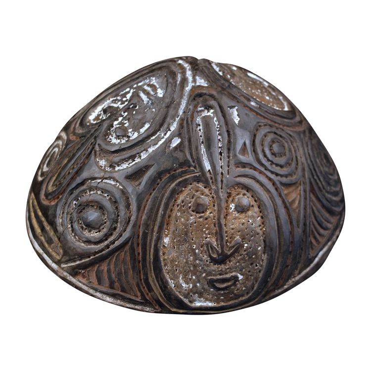 Terracotta bowl, oceanic art, tribal art, primitive art, Papua New Guinea, Oceania