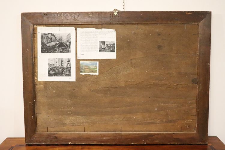 Italienische Berglandschaft, signiertes Ölgemälde, 20. Jahrhundert