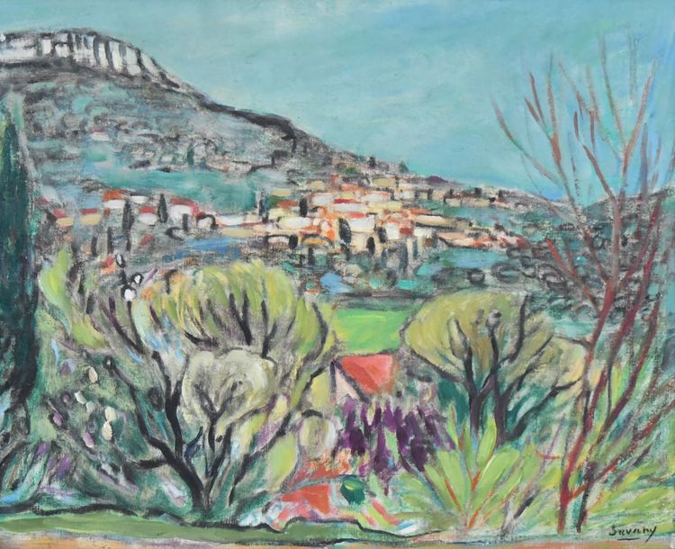 Robert SAVARY (1920-2000) Oil on canvas depicting a Provencal landscape