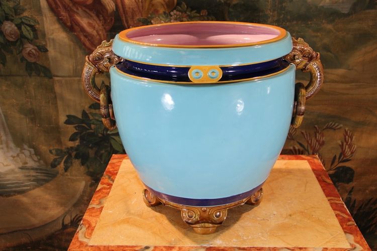 großer übertopf von minton 19. jahrhundert