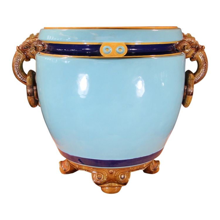 großer übertopf von minton 19. jahrhundert