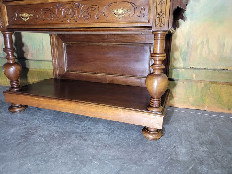 Walnut and marble sideboard 19th century