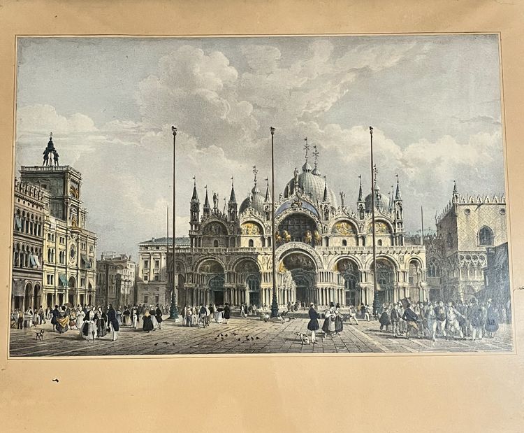 Venise, paire de gravures milieu, XIXème siècle