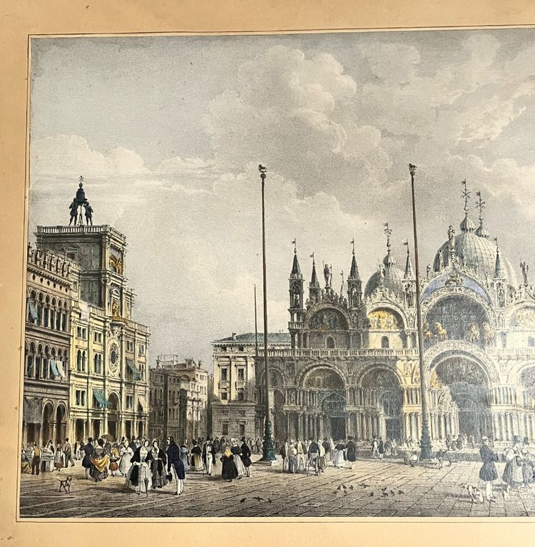 Venise, paire de gravures milieu, XIXème siècle