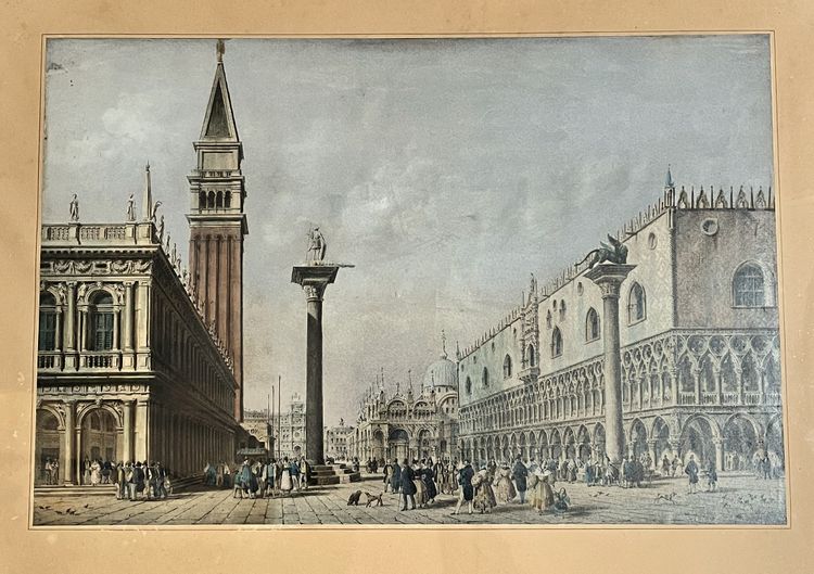 Venise, paire de gravures milieu, XIXème siècle