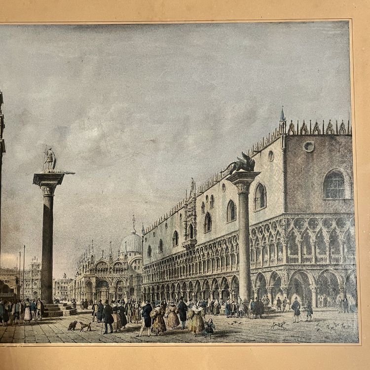 Venise, paire de gravures milieu, XIXème siècle