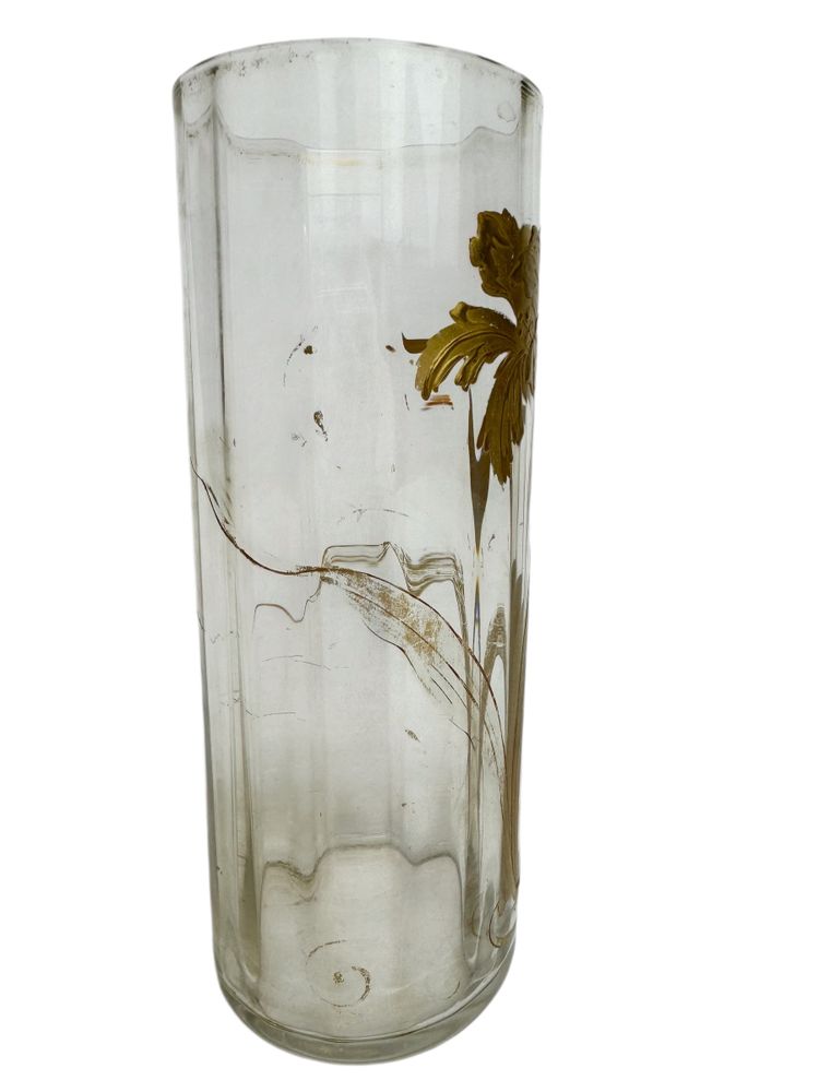 Baccarat - Vaso da fiori dipinto in oro