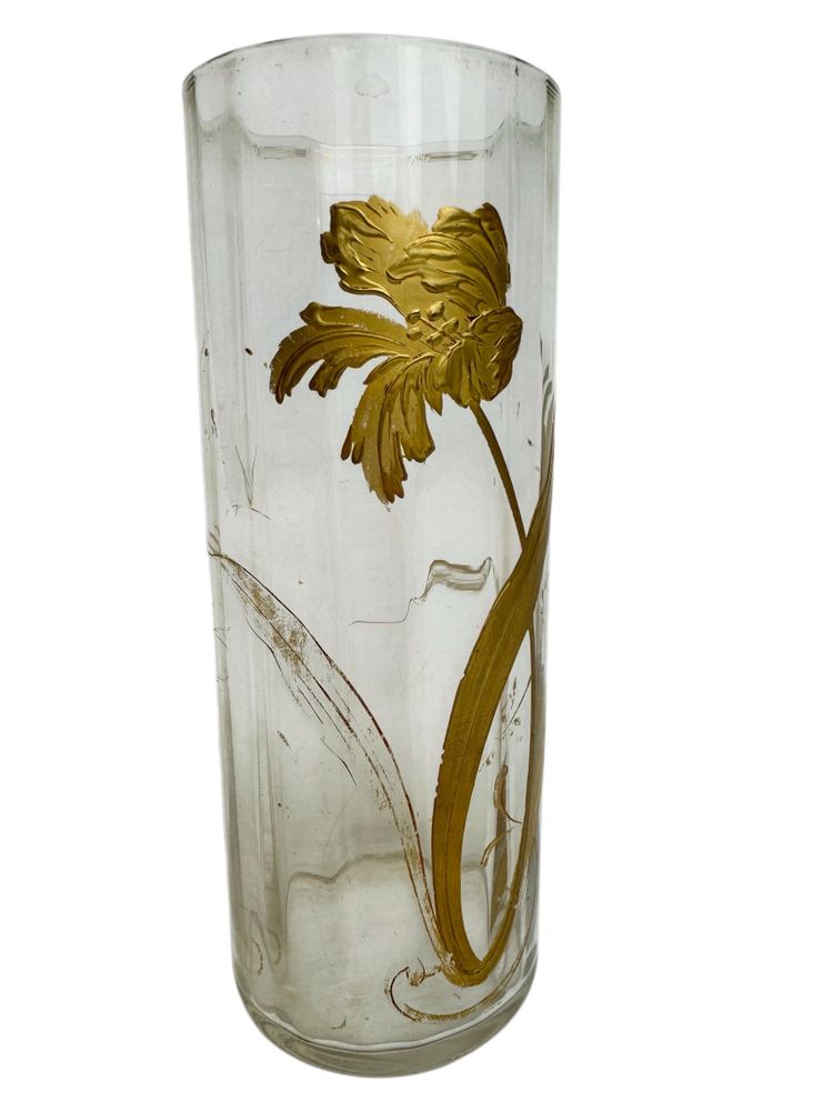 Baccarat - Vaso da fiori dipinto in oro