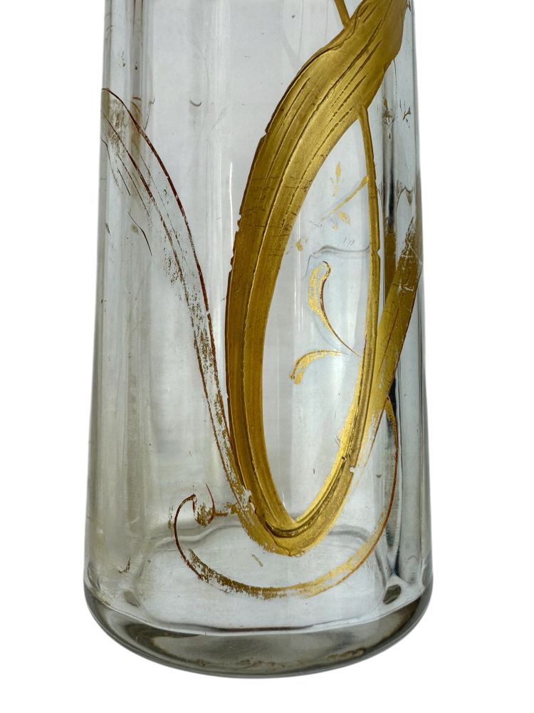 Baccarat - Vaso da fiori dipinto in oro
