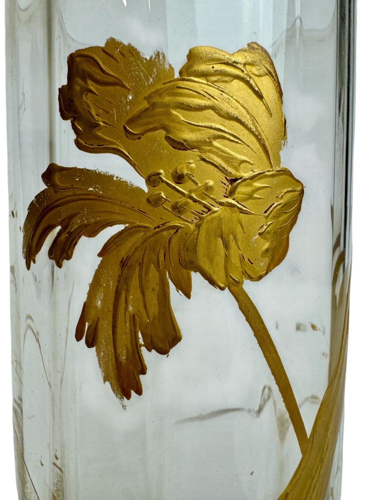 Baccarat - Vaso da fiori dipinto in oro