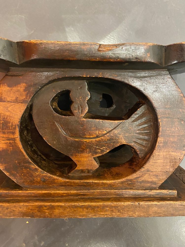 Ashanti stool with Sankofa bird from Ghana
