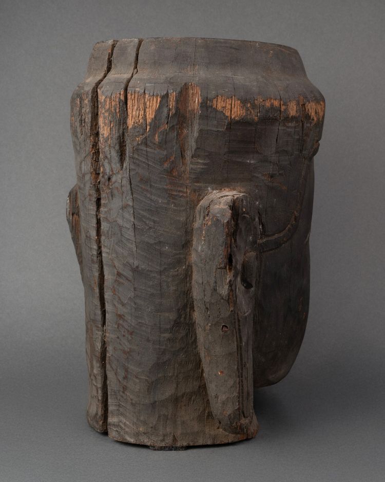 Carved Wooden Head, Cambodia, 19th Century