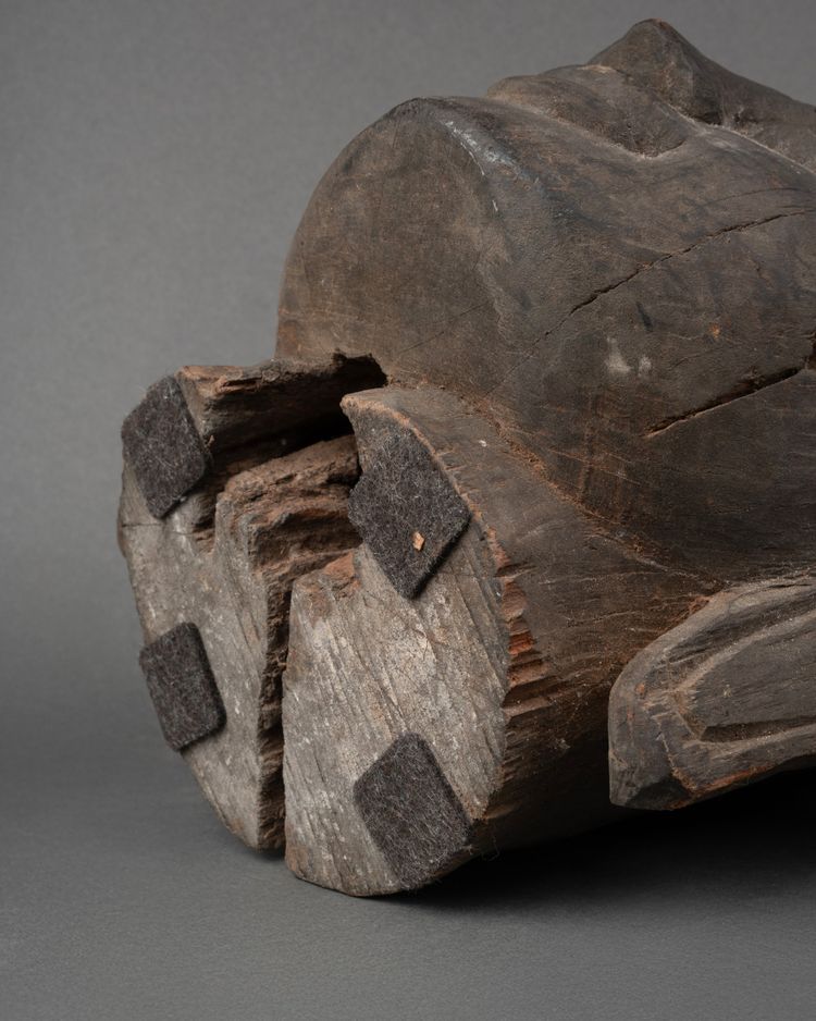 Carved Wooden Head, Cambodia, 19th Century