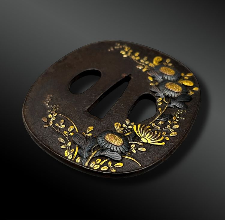 TSUBA Naga Maru Gata - Japan - Edo period (1603-1868)