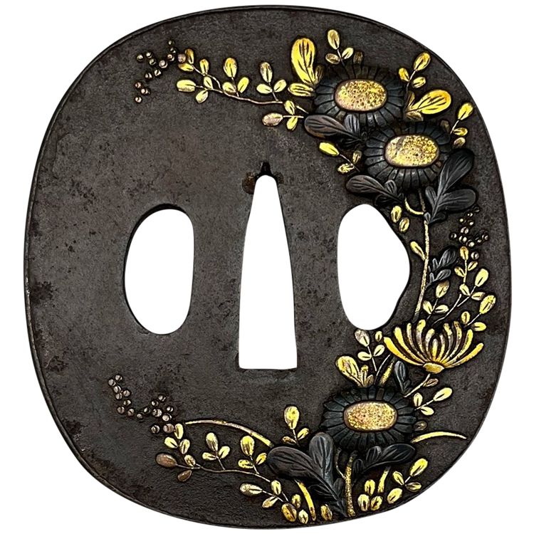 TSUBA Naga Maru Gata - Japan - Edo period (1603-1868)