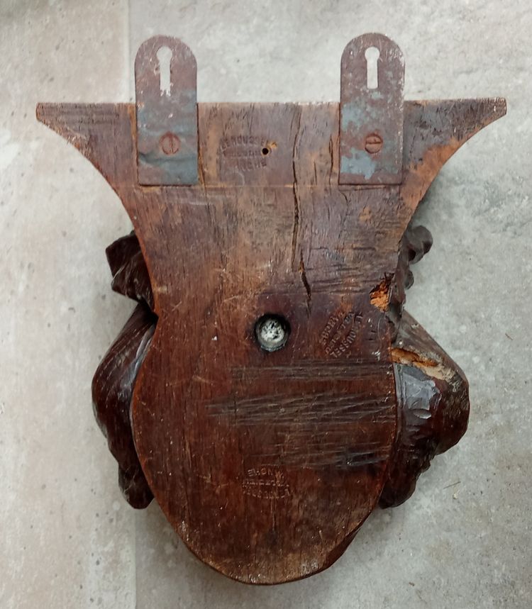 Ancienne console d applique étagère bois sculpté style néo gothique 
