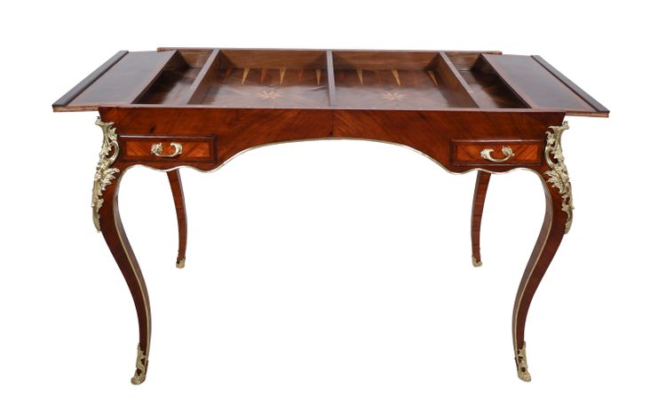Rosewood and amaranth tric-trac table - Louis XV period